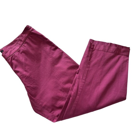 MaxMara Weekend Capri Casual Pants Cotton Chino Khaki Size 10 - Picture 4 of 7